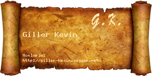 Giller Kevin névjegykártya